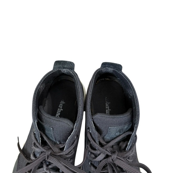 Timberland Davis Square Black Leather & Cordura Canvas Ortholite Chukka Shoe 10 - Picture 16 of 16